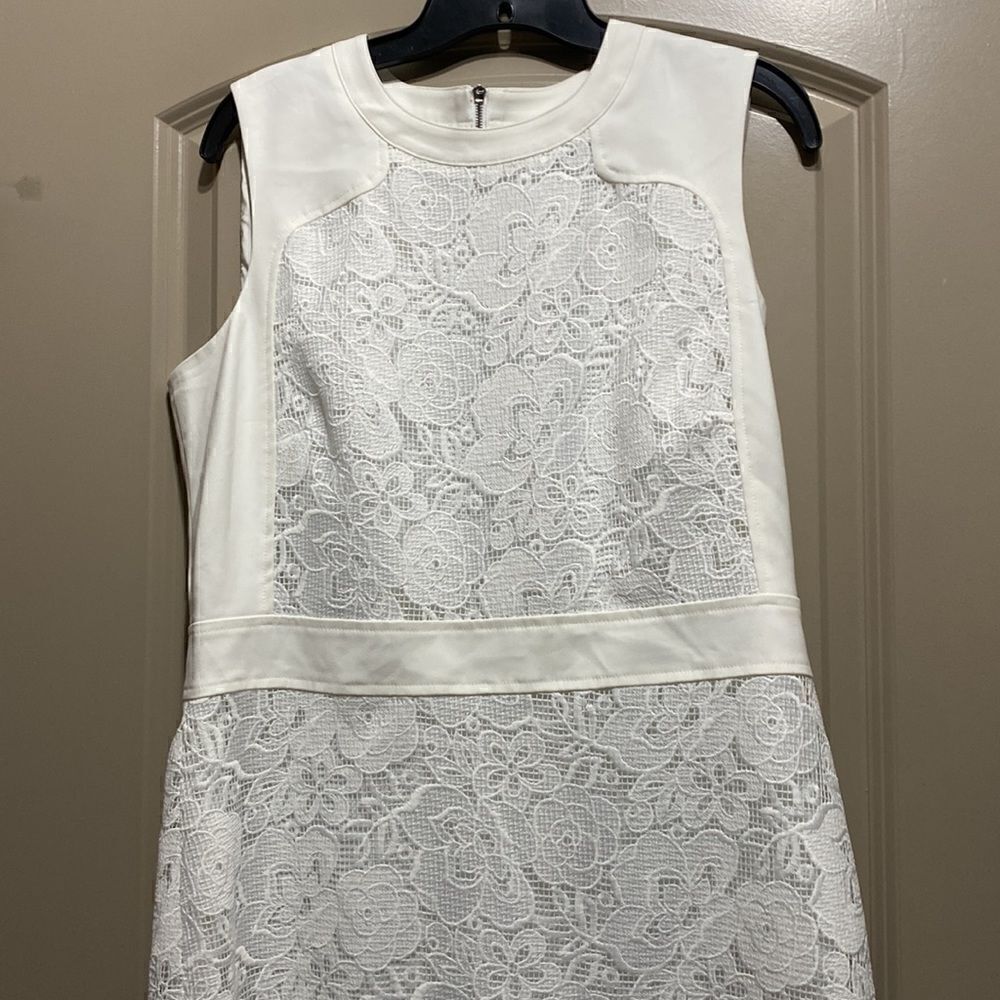 Judith & Charles NWT Sienna Sheath Sleeveless Dress Off-White Size 12 - Picture 11 of 16
